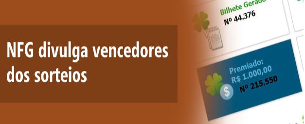 Nota Fiscal gaucha divulga vencedores