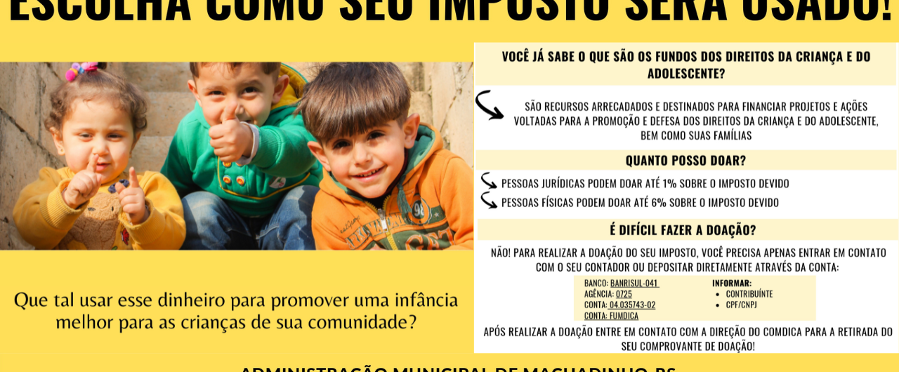 flayer escolha como seu imposto será usado
