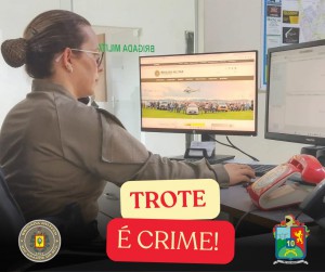 trote é crime bm