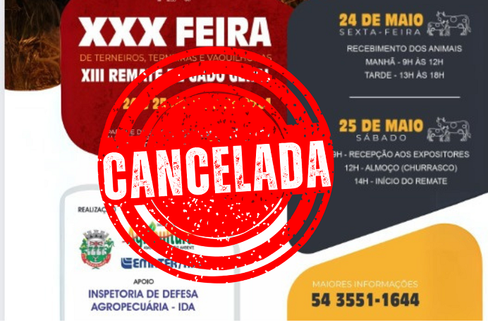 feed cancelamento feira de gado