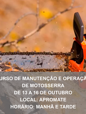 CURSO DE MANUTENÇÃO E OPERAÇÃO DE MOTOSSERRA