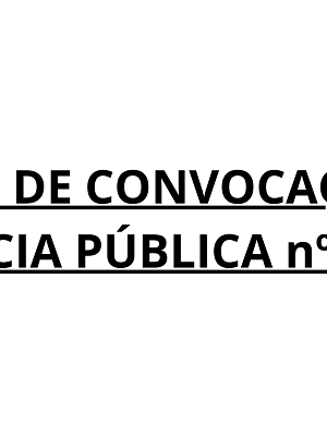 EDITAL DE CONVOCAÇÃO DE AUDIÊNCIA PÚBLICA nº 052026